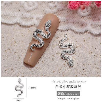 100/10gab 3D sakausējuma luksusa sudraba zvaigžņu nagu piekariņi dobi pīrsingi, piekaramie rotaslietas nagu mākslas rotājumi, DIY kulonu manikīrs