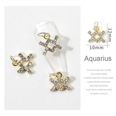 100/10gab 3D sakausējuma luksusa sudraba zvaigžņu nagu piekariņi dobi pīrsingi, piekaramie rotaslietas nagu mākslas rotājumi, DIY kulonu manikīrs