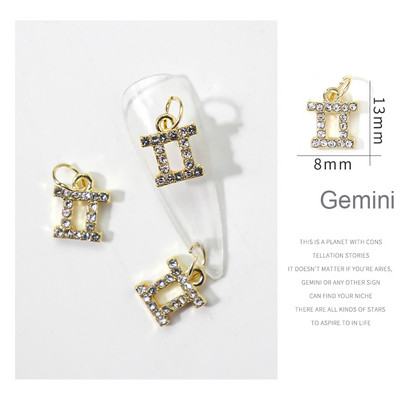 100/10gab 3D sakausējuma luksusa sudraba zvaigžņu nagu piekariņi dobi pīrsingi, piekaramie rotaslietas nagu mākslas rotājumi, DIY kulonu manikīrs