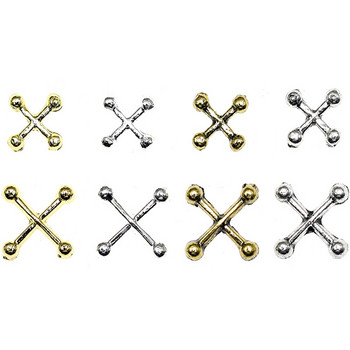 20 τμχ Punk Diagonal Nail Art Charm 3D Metal Ancient χρυσό/ασημί X σχήμα Διακόσμηση νυχιών DIY Αξεσουάρ Ιαπωνικών εξαρτημάτων νυχιών