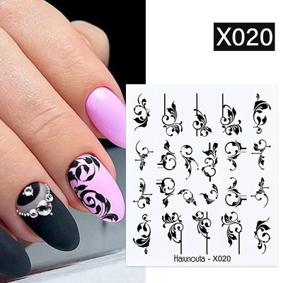 Harunouta tavaszi egyszerű zöld téma vízmatrica matrica virág levél fa nyári barkácscsúszka köröm ápolásához vízjelek