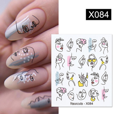 Harunouta tavaszi egyszerű zöld téma vízmatrica matrica virág levél fa nyári barkácscsúszka köröm ápolásához vízjelek