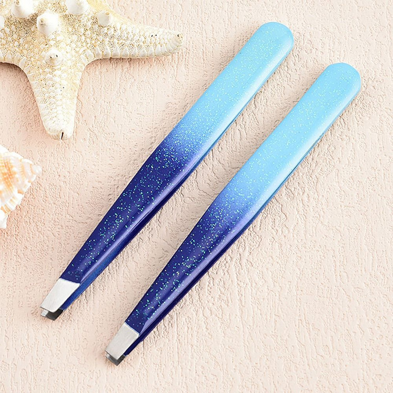 Nerūsējošā tērauda uzacu saspraudes Portatīvie skaistumkopšanas rīki Bārdas noņemšanai Sejai Plakanu un slīpu uzacu pincetes Sieviešu skaistums