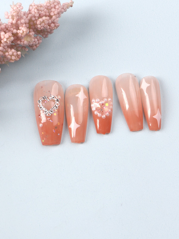 10 komada Srebrno srce od legure Nail Art šarm 3D Sailor Metalni dijamant Šuplje srce Ljubav Nakit za nokte Luksuzni dodaci za nokte