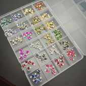 10 gab. Luksusa spīdīgs planētas nagu piekariņi, sakausējums metāls, 3D kristāla nagu māksla