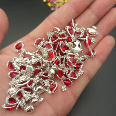 10 gab. Luksusa spīdīgs planētas nagu piekariņi, sakausējums metāls, 3D kristāla nagu māksla