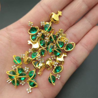 10 gab. Luksusa spīdīgs planētas nagu piekariņi, sakausējums metāls, 3D kristāla nagu māksla