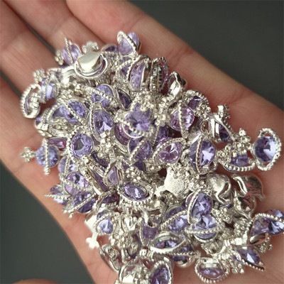 10 gab. Luksusa spīdīgs planētas nagu piekariņi, sakausējums metāls, 3D kristāla nagu māksla