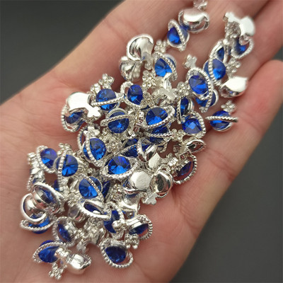 10 gab. Luksusa spīdīgs planētas nagu piekariņi, sakausējums metāls, 3D kristāla nagu māksla