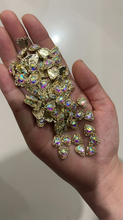 10 gab. Luksusa spīdīgs planētas nagu piekariņi, sakausējums metāls, 3D kristāla nagu māksla