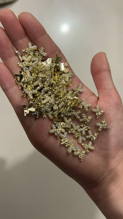 10 gab. Luksusa spīdīgs planētas nagu piekariņi, sakausējums metāls, 3D kristāla nagu māksla