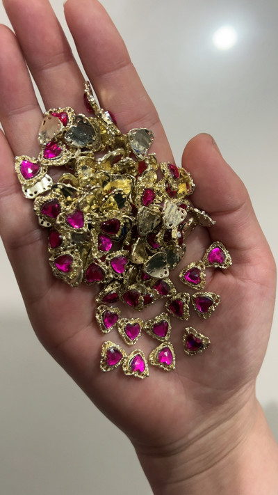 10 gab. Luksusa spīdīgs planētas nagu piekariņi, sakausējums metāls, 3D kristāla nagu māksla