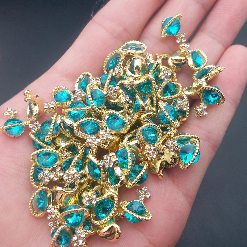 10 gab. Luksusa spīdīgs planētas nagu piekariņi, sakausējums metāls, 3D kristāla nagu māksla