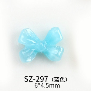 20Gb Mini 6*4,5 mm Nail Art Caurspīdīga Plakana Sirds Bowknot Juvelierizstrādājumi Želejas Sveķu Bowtie 3D Nail Art Decoration Nagu mākslas aksesuāri
