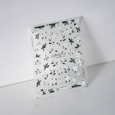 Akrila gravēta nagu uzlīme Holographi Blue Flowers Gold Line pašlīmējošie nagu pārneses slīdņi Aptinumi manikīrs folijas Z0661