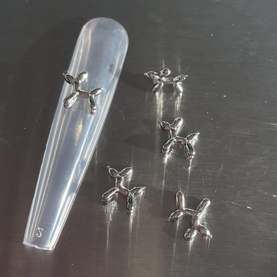 -Balona kucēns - Kiyomi Punk Dog Nagu sakausējums, stāvošs balons Suņa attēls Metālisks piekariņi Bērniem līdzīgs Kawaii Nail DIY Rota 404art