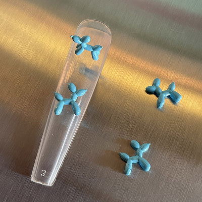 -Balona kucēns - Kiyomi Punk Dog Nagu sakausējums, stāvošs balons Suņa attēls Metālisks piekariņi Bērniem līdzīgs Kawaii Nail DIY Rota 404art