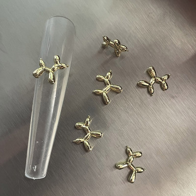 -Balona kucēns - Kiyomi Punk Dog Nagu sakausējums, stāvošs balons Suņa attēls Metālisks piekariņi Bērniem līdzīgs Kawaii Nail DIY Rota 404art