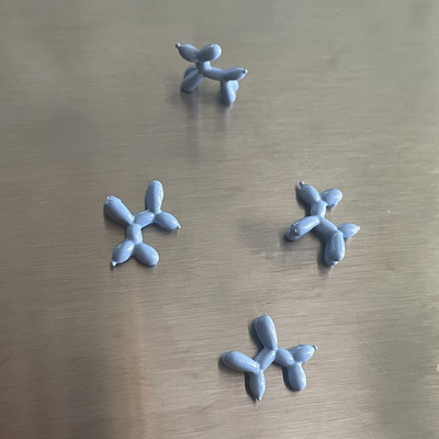 -Balona kucēns - Kiyomi Punk Dog Nagu sakausējums, stāvošs balons Suņa attēls Metālisks piekariņi Bērniem līdzīgs Kawaii Nail DIY Rota 404art