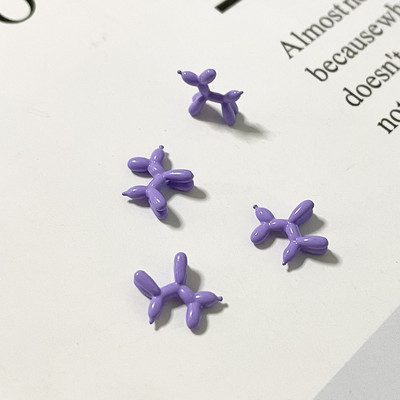 -Balona kucēns - Kiyomi Punk Dog Nagu sakausējums, stāvošs balons Suņa attēls Metālisks piekariņi Bērniem līdzīgs Kawaii Nail DIY Rota 404art