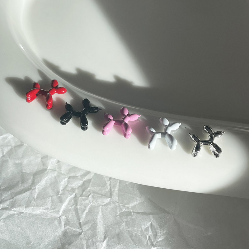 -Balona kucēns - Kiyomi Punk Dog Nagu sakausējums, stāvošs balons Suņa attēls Metālisks piekariņi Bērniem līdzīgs Kawaii Nail DIY Rota 404art