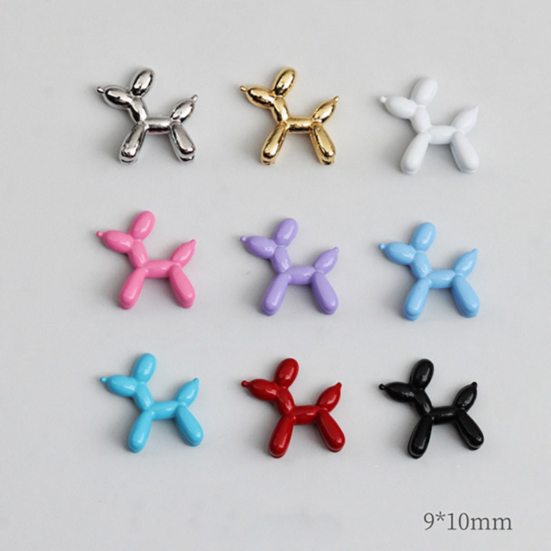 -Balona kucēns - Kiyomi Punk Dog Nagu sakausējums, stāvošs balons Suņa attēls Metālisks piekariņi Bērniem līdzīgs Kawaii Nail DIY Rota 404art