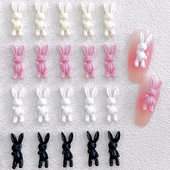 60PCS Cool 3D akrilni ukrasi za nokte Rabbits Charms Kawaii dodaci Pribor za nokte za profesionalce Dijelovi dekoracije za manikuru