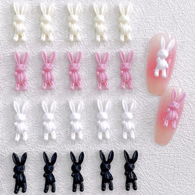 60 de bucăți cool 3D acrilic Nail Art Decor Iepuri Charms Accesorii Kawaii Accesorii pentru unghii Pentru profesioniști Piese de decor manichiură