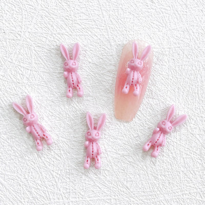 60PCS Cool 3D akrilni ukrasi za nokte Rabbits Charms Kawaii dodaci Pribor za nokte za profesionalce Dijelovi dekoracije za manikuru