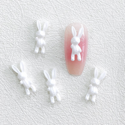 60PCS Cool 3D akrilni ukrasi za nokte Rabbits Charms Kawaii dodaci Pribor za nokte za profesionalce Dijelovi dekoracije za manikuru