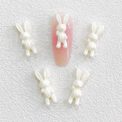 60PCS Cool 3D akrilni ukrasi za nokte Rabbits Charms Kawaii dodaci Pribor za nokte za profesionalce Dijelovi dekoracije za manikuru