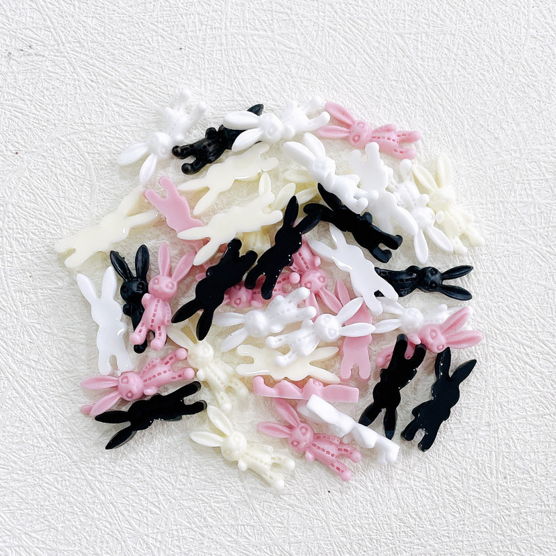 60PCS Cool 3D akrilni ukrasi za nokte Rabbits Charms Kawaii dodaci Pribor za nokte za profesionalce Dijelovi dekoracije za manikuru