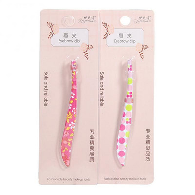 Krāsu uzacu skava nerūsējošā tērauda pincete slīpa uzacu saspraude vīriešiem un sievietēm bārdas noplūkšanas uzacu apgriešanas nazis