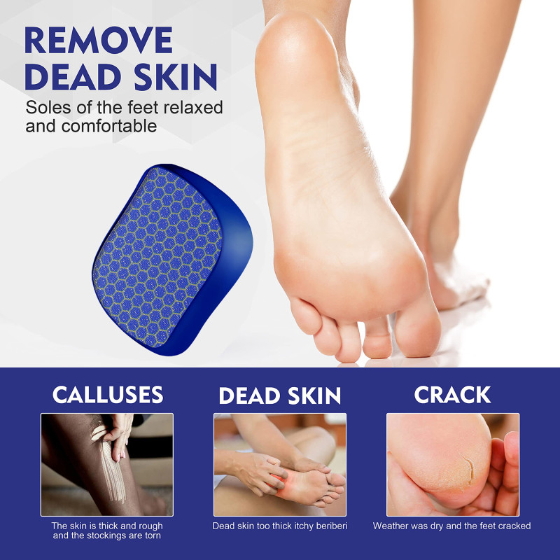 Slefuit de picior din sticlă nano pentru a îndepărta calusurile pielii moarte piatră de șlefuit pe călcâi pentru răzuire pe talpă piatră de șlefuit pedichiură