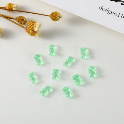 100Gb Cute Bear Mini Resin Cartoon Cabochon Ornament Juvelierizstrādājumu piekariņi Nagu dekorēšana Plakana manikīra daļas Nagu piekariņi