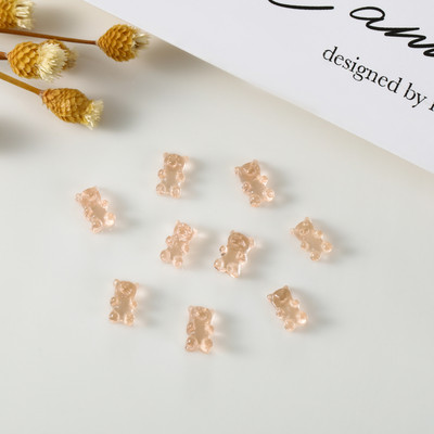 100Gb Cute Bear Mini Resin Cartoon Cabochon Ornament Juvelierizstrādājumu piekariņi Nagu dekorēšana Plakana manikīra daļas Nagu piekariņi