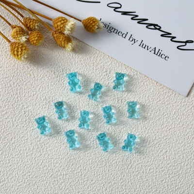 100Gb Cute Bear Mini Resin Cartoon Cabochon Ornament Juvelierizstrādājumu piekariņi Nagu dekorēšana Plakana manikīra daļas Nagu piekariņi