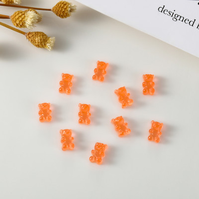 100Gb Cute Bear Mini Resin Cartoon Cabochon Ornament Juvelierizstrādājumu piekariņi Nagu dekorēšana Plakana manikīra daļas Nagu piekariņi