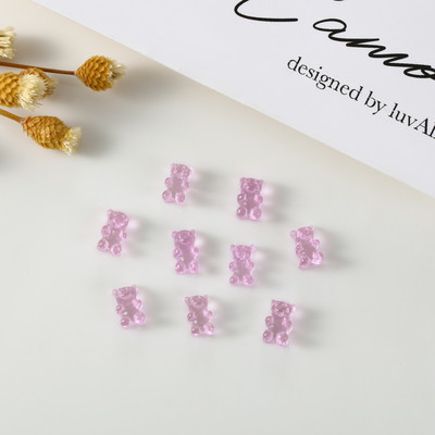 100Gb Cute Bear Mini Resin Cartoon Cabochon Ornament Juvelierizstrādājumu piekariņi Nagu dekorēšana Plakana manikīra daļas Nagu piekariņi