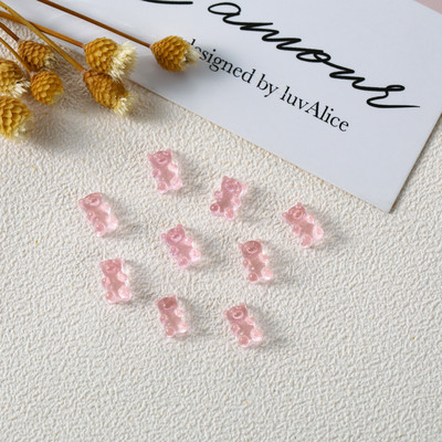 100Gb Cute Bear Mini Resin Cartoon Cabochon Ornament Juvelierizstrādājumu piekariņi Nagu dekorēšana Plakana manikīra daļas Nagu piekariņi