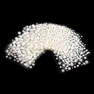 30 loksnes Ziemassvētku nagu mākslas uzlīmes Pašlīmējošas 3D baltas sniegpārsliņas nagu uzlīmes Ziemassvētku nagu piederumi Ziemassvētku manikīra slīdņi