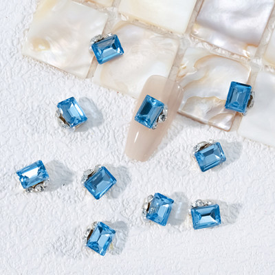 10 gab. 3D spīdīgi pāļu urbji nagu dārgakmens Rhinestones balti mirdzoši grezni kristāla dimanti nagu mākslas dekori DIY rotaslietas manikīrs