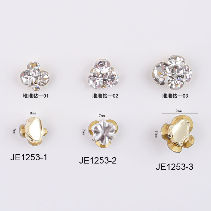 10 gab. 3D spīdīgi pāļu urbji nagu dārgakmens Rhinestones balti mirdzoši grezni kristāla dimanti nagu mākslas dekori DIY rotaslietas manikīrs