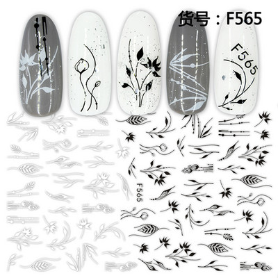 Ziedu sērijas nagu ūdens uzlīmes uzlīmes Sakura margrietiņa lavandas ziedu raksta pārneses uzlīme manikīrs nagu mākslas dekors