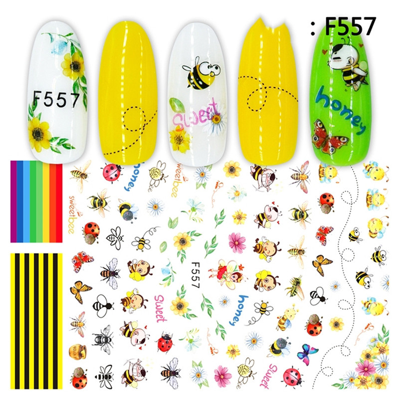 Ziedu sērijas nagu ūdens uzlīmes uzlīmes Sakura margrietiņa lavandas ziedu raksta pārneses uzlīme manikīrs nagu mākslas dekors