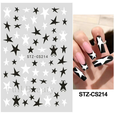 Love Heart Design Golden Wave Line 3D Nagu uzlīmes Y2K Adhesive Decals Sarkans Rozā Valentīna Nail Art Dekorācijas Slīdņi Manikīrs