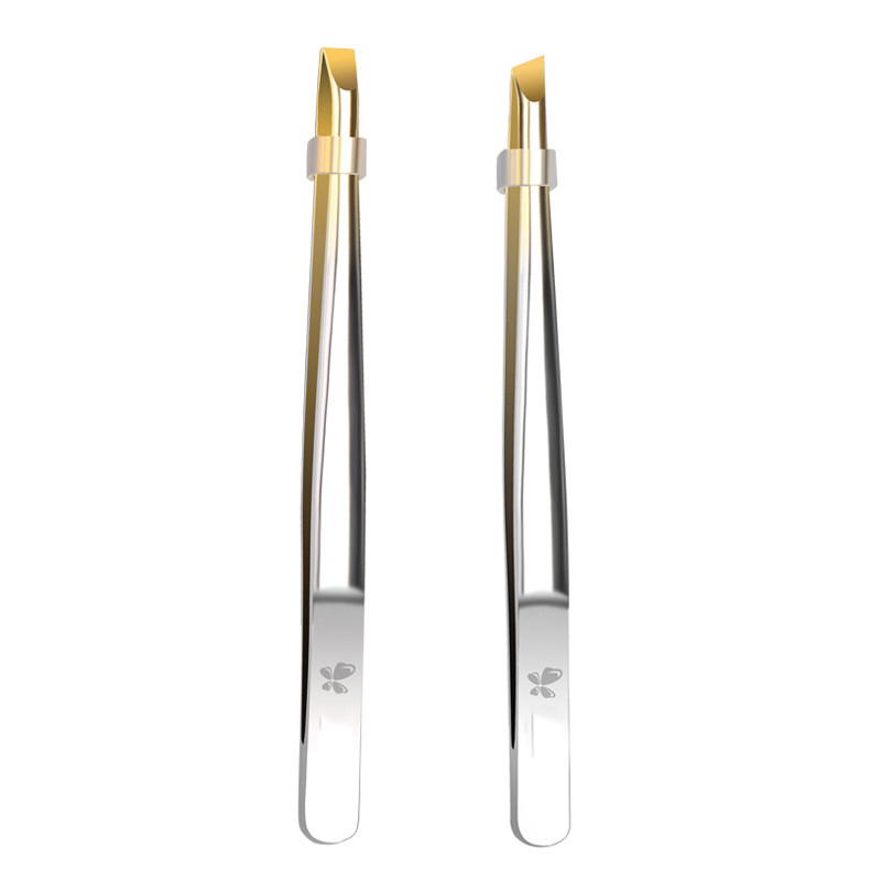 Nerūsējošā tērauda plakans/slīps uzgalis Daudzfunkciju pincete uzacu pincete sejai matu noņemšanas grima rīks mākslīgo skropstu pincete