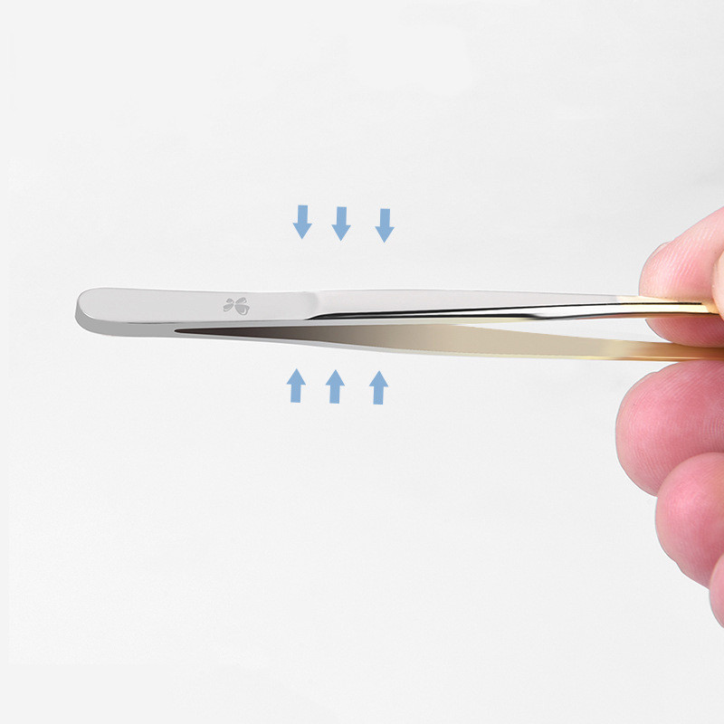 Nerūsējošā tērauda plakans/slīps uzgalis Daudzfunkciju pincete uzacu pincete sejai matu noņemšanas grima rīks mākslīgo skropstu pincete