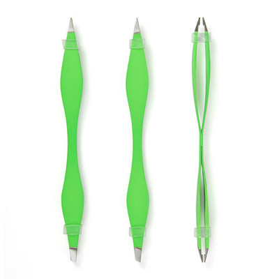 1 gab. Divu galviņu uzacu pincete daudzfunkcionāls skropstu pieaudzēšanas klips Antistatisks slīps un smails pincetes grima rīki