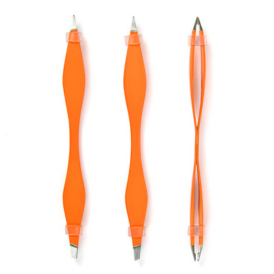 1 gab. Divu galviņu uzacu pincete daudzfunkcionāls skropstu pieaudzēšanas klips Antistatisks slīps un smails pincetes grima rīki